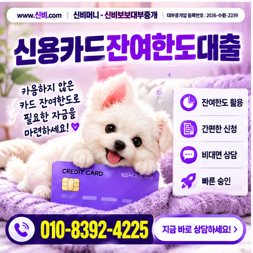 신용카드잔여한도대출 금융정보 안내 썸네일